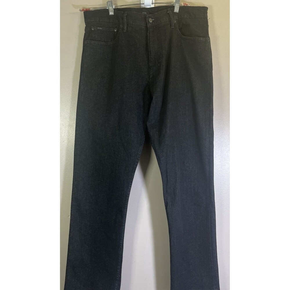 Polo Ralph Lauren Jeans Mens Black Thompson Relaxed Straight Denim Size 36x32